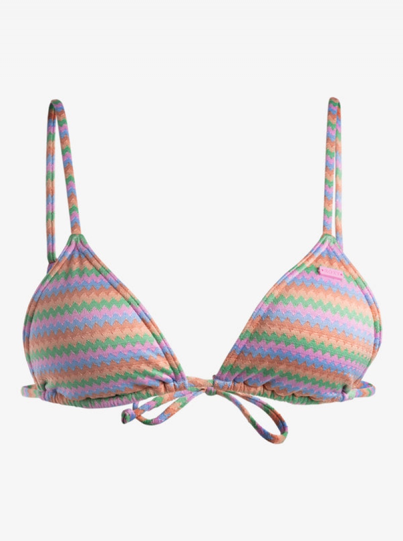 Topy Do Bikin Roxy Wavy Stripe Mini Tiki Triangle | ZHVO-81725