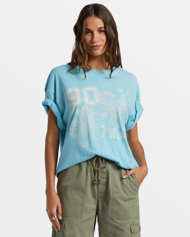 Tričko Roxy Hibiscus Collegiate Oversized | IWQP-10294