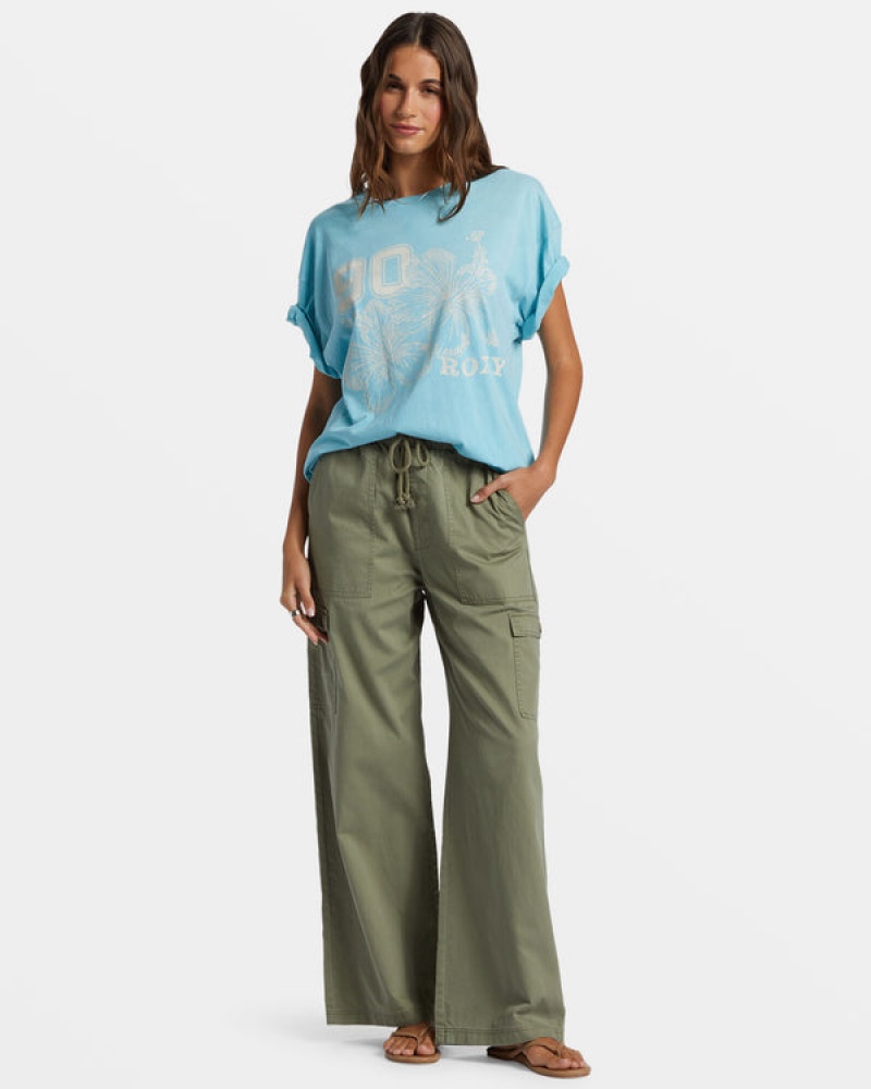 Tričko Roxy Hibiscus Collegiate Oversized | IWQP-10294