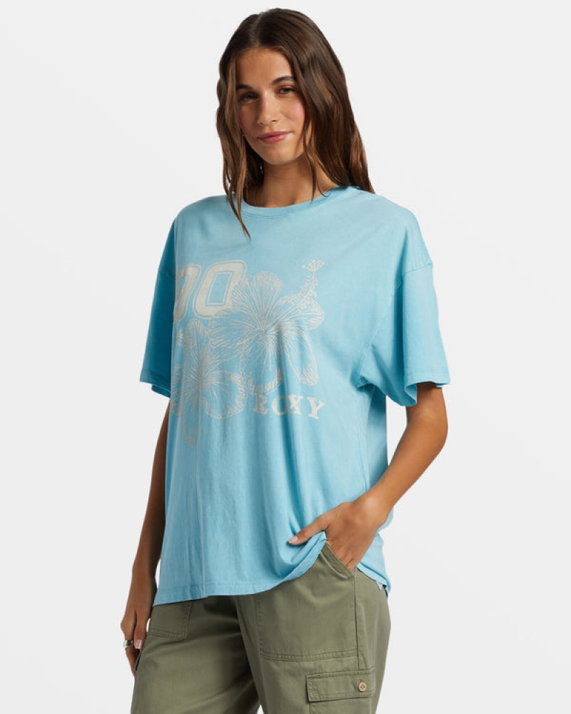 Tričko Roxy Hibiscus Collegiate Oversized | IWQP-10294