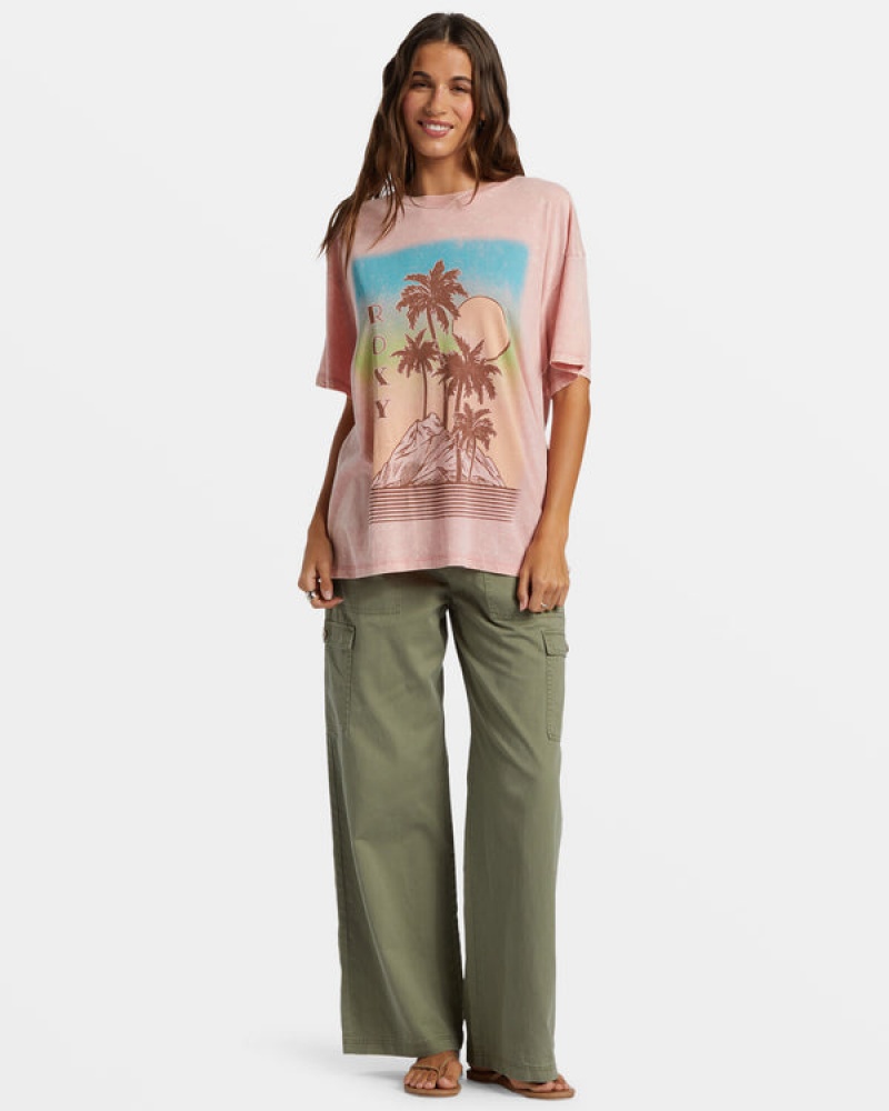 Tričko Roxy Palm Springs Oversized | SRZP-34856